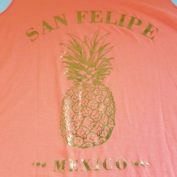 NEW Neon Orange Beaded Fringe Hem Racerback Tank Top / Swimsuit Coverup … - Picture 5 of 10